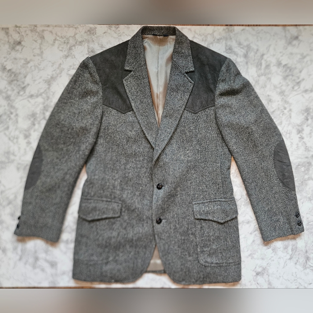 PENDLETON Vintage Western Blazer With Suede Patch Elbows & Shoulder! - Picture 6 of 15
